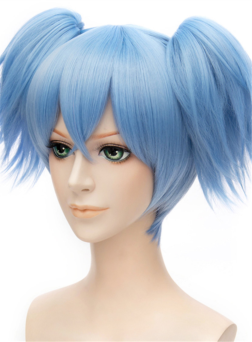 Shiota Nagisa Cosplay Light Blue Short Wig 12 Inches