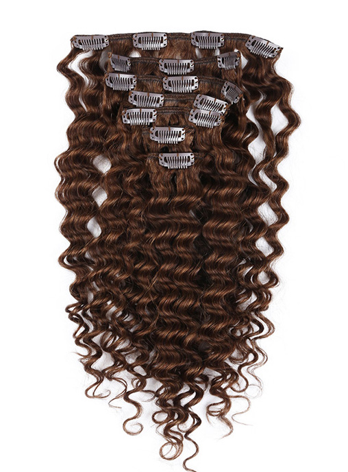 Hot Sale Curly Human Hair 7 PCS Clip In Hair Extensions