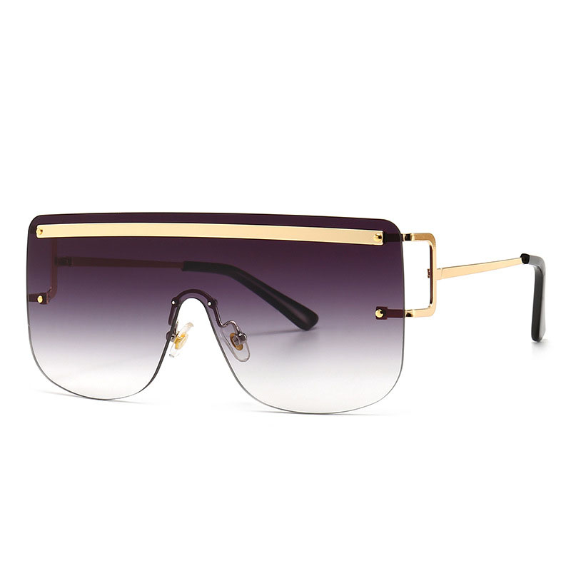 Vintage Style Women's Metal Frame Anti UV Poly Carbonate Goggle Shape Sunglasses