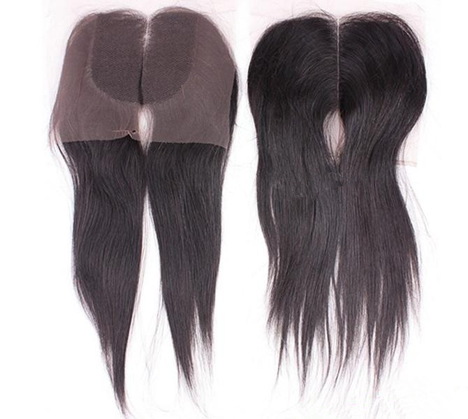 Lace Top Closure Free Part & Middle Part Brazilian Virgin Hair Straight Textures Swiss Lace Hair Products