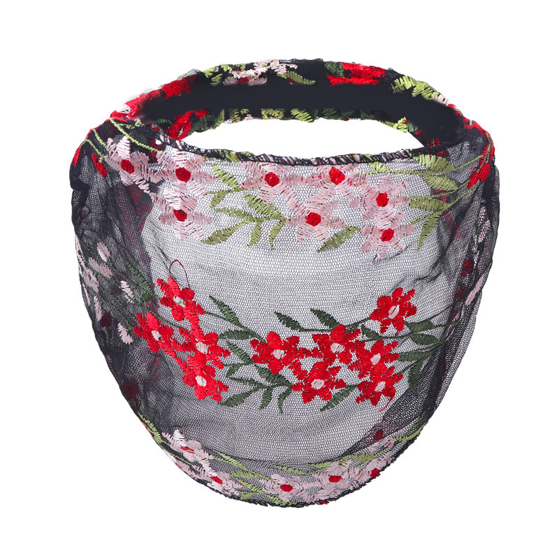 Women's Korean Style Floral Pattern Lace Material Hair Band Hair Accessories for Gift