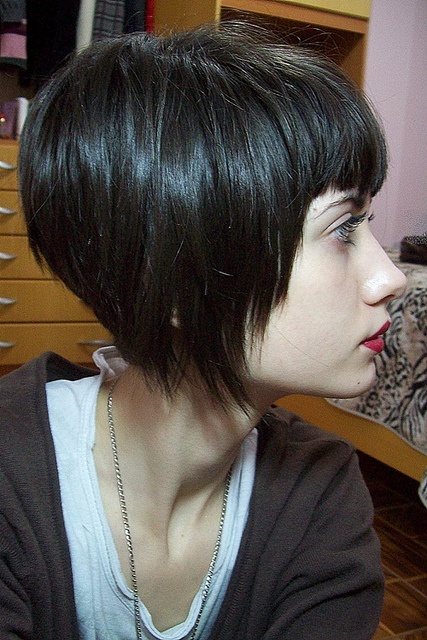 New Arrival Chic Short Straight Bob Hairstyle Black Synthtic Wig