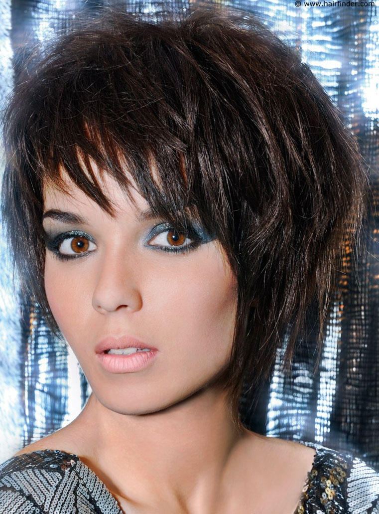 Fashionable Hot Hairstyle Short Layered Straight 100% Indian Human Hair Wig