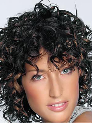 African American Medium Curly 10 Inches Capless Synthetic Wigs