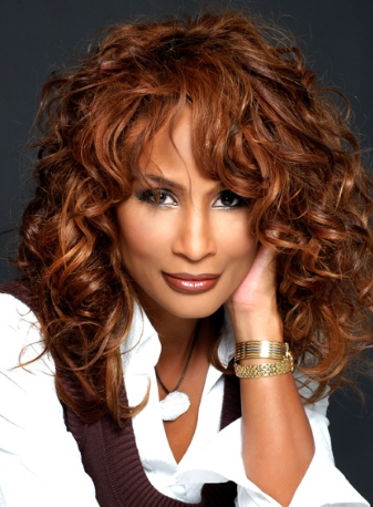 Beverly Johnson Textured Mid-length Curly Human Hair Capless Wigs 16 Inches