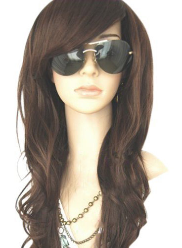 Deep Side Bang Long Loose Wave Capless Synthetic Wigs 22 Inches