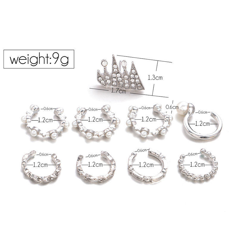 Sweet Style Women/Ladies Pearl Inlaid Technic Alloy Material Ear Cuffs