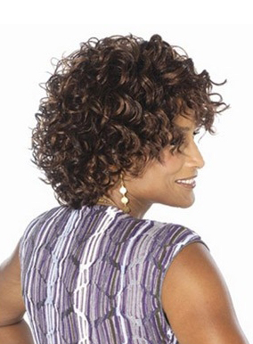Elegant Short Curly Capless Synthetic Hair Wig 10 Inches