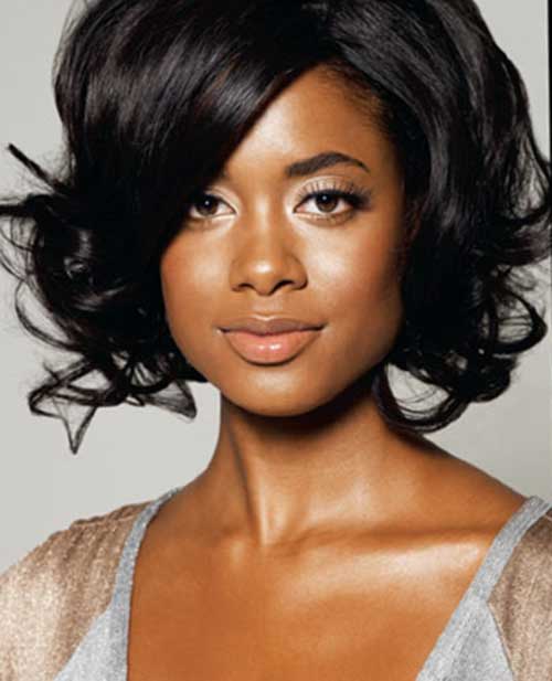 Elegant Short Wave Synthetic Capless Wigs 10 Inches for Black Women
