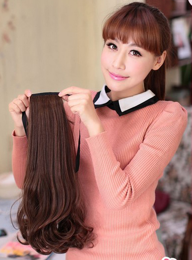 Sweet Hot Sale Long Big Wave Synthetic Ponytail