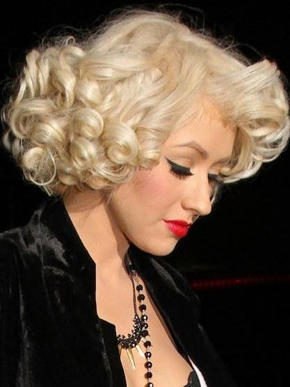 Marilyn Monroe Curly Full Lace Wigs Human Hair for Older Women