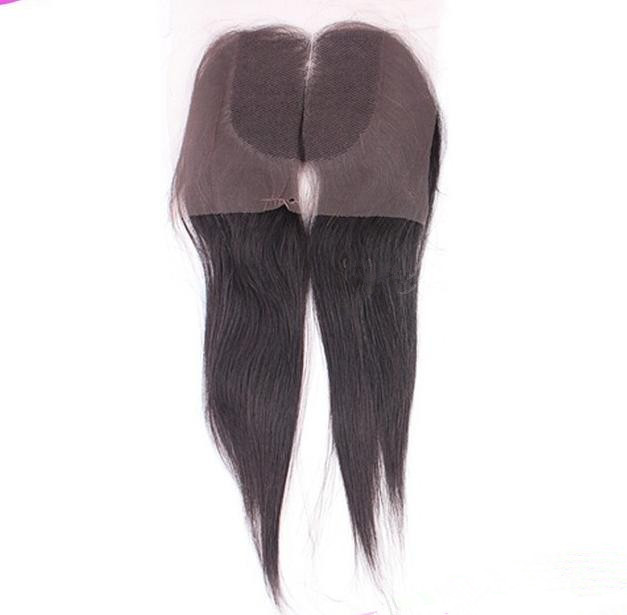 Lace Top Closure Free Part & Middle Part Brazilian Virgin Hair Straight Textures Swiss Lace Hair Products