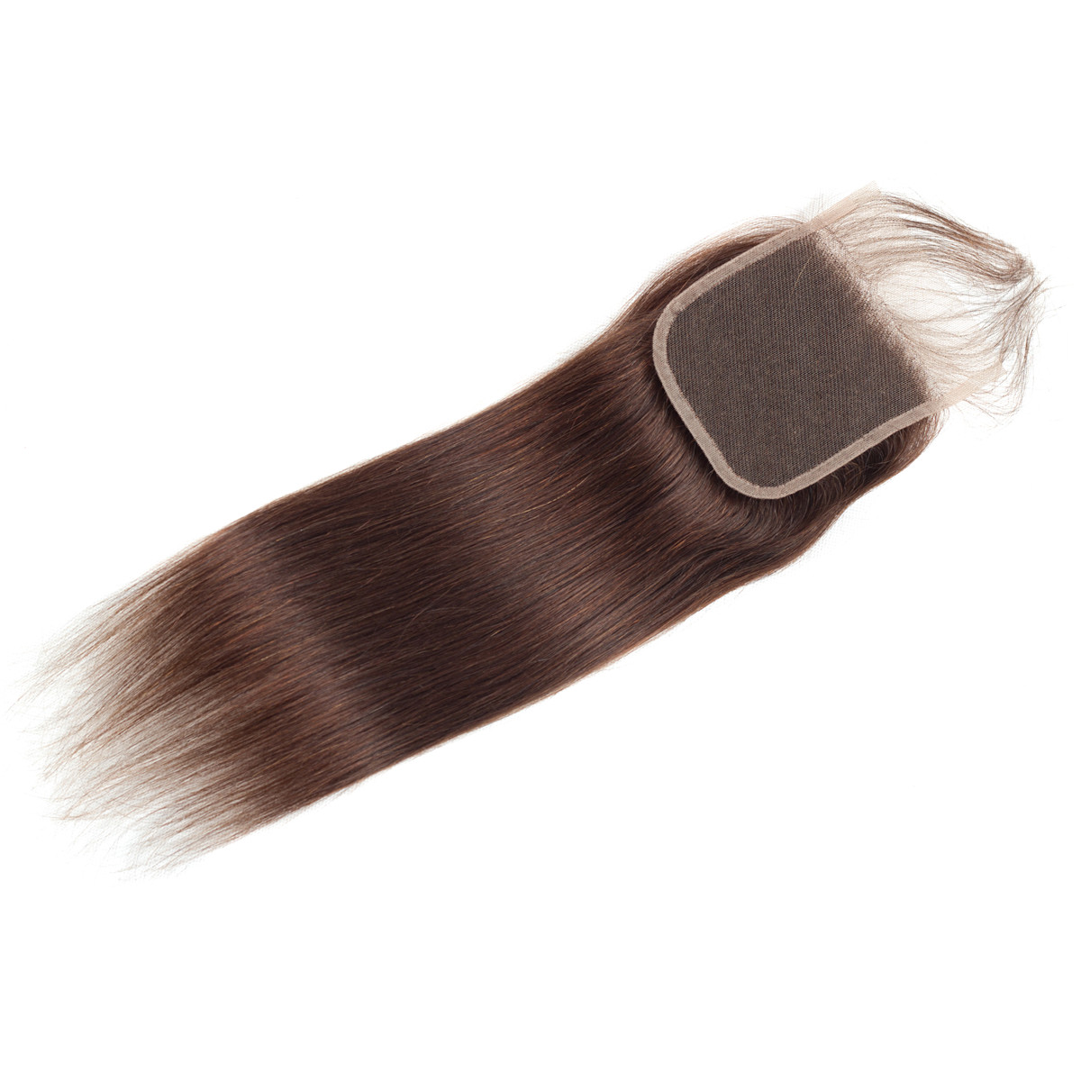Wigsbuy Straight Hair Closure #2 Dark Brown Human Hair Lace Closure 10-20 Inches