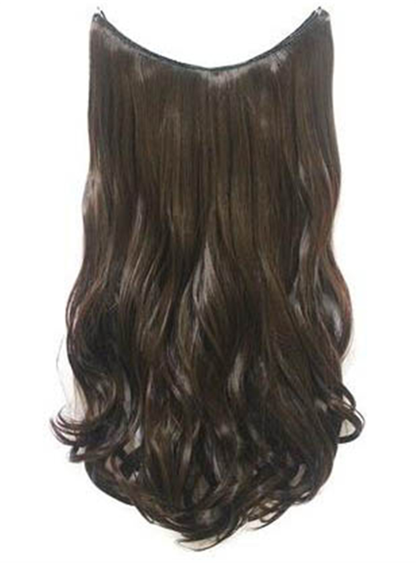 Medium Brown #6 Wavy 100% Human Hair Flip In Hair Extensions (Free Shipping)