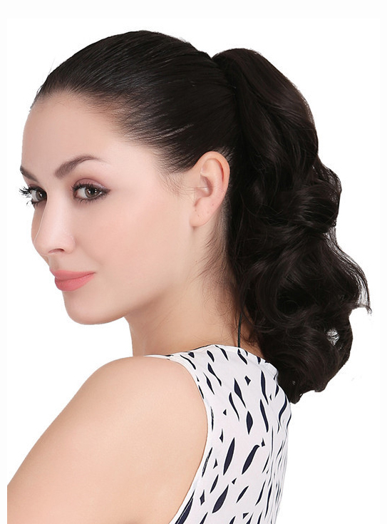 Beautiful Mid-length Big Wave Synthetic Ponytail