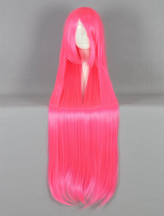 Long Straight Versatile Pink Cosplay Wig 30 Inches