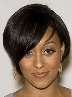 Tia Mowry Short Straight Capless Synthetic Hair Wigs 10 Inches