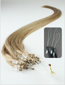 Micro Loop Ring Hair Extensions Human Hair(Ash Blonde)