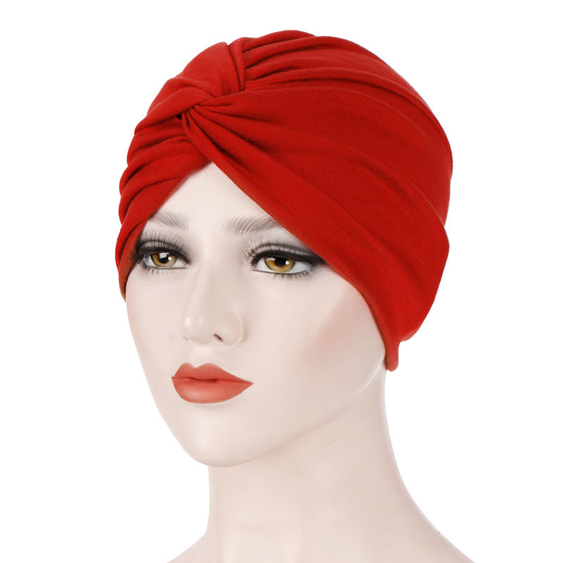 Pure Colour Soft Women Flower Turban