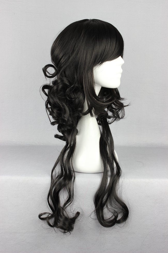 Japanese Lolita Style Black Color Cosplay Wigs 26 Inches