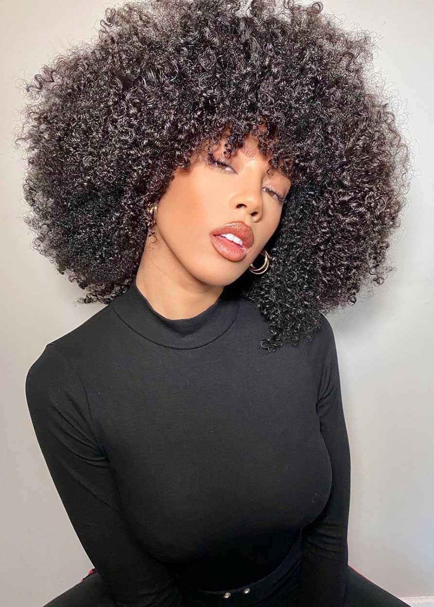 Women's Naturally Curly Impressive Hairstyles Curly Synthetic Hair Capless Wigs 18Inch