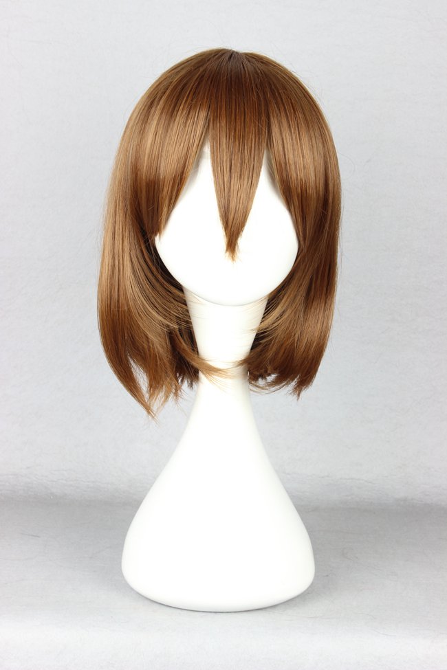 Pupa Hairstyle Long Straight Mixed Brown Cosplay Wig 14 Inches