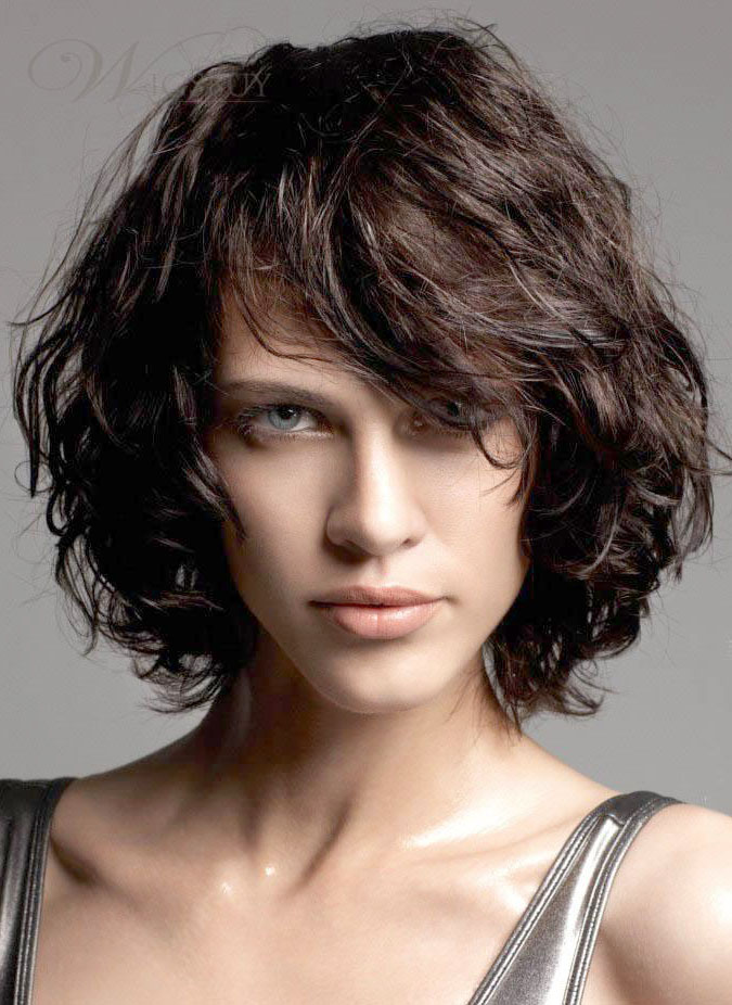 New Messy Short Curly Bob Hairstyle 100% Human Hair Cheap Wig 10 Inches