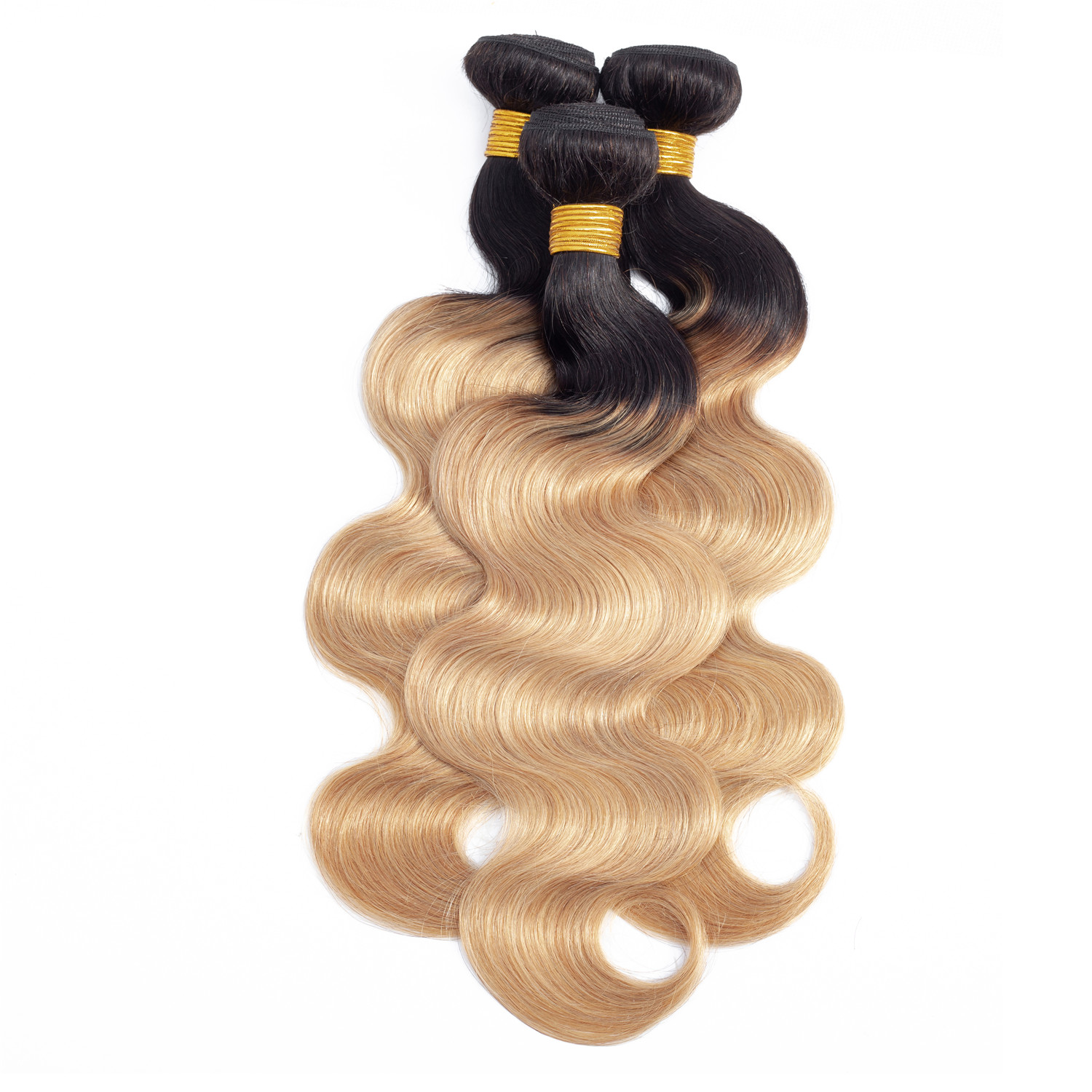 Wigsbuy Ombre Human Hair Weave Body Wave 1b 27 Honey Blonde 3PCS
