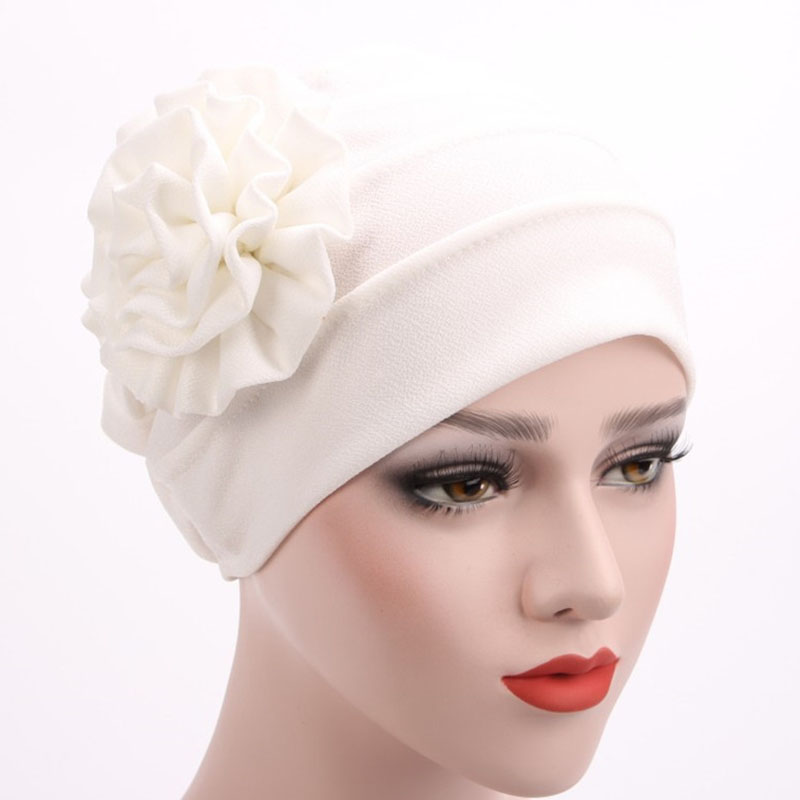 Pure Colour Women Flower Turban