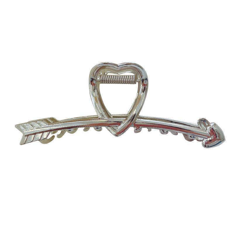 Adult Women/Ladies Sweet Style Heart-Shaped Pattern E-Plating Technic Alloy Hair Claw Accessories