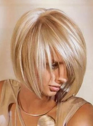 Soft Layered Cut Fashion Short Straight Blonde 100% Human Hair Bob Wig 10 Inches