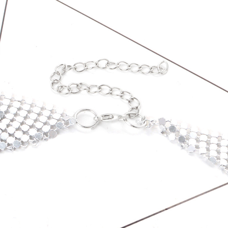 Lady/Women's Geometric Pattern Diamante Technic Torques Necklace For Wedding/Gift
