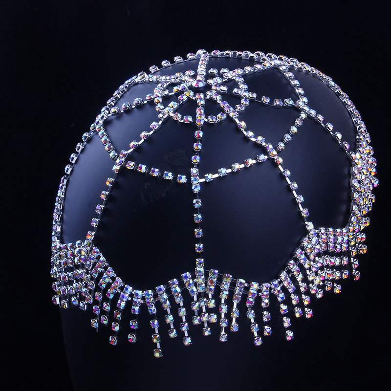 Ethnic Style Women/Ladies Tassel Technic Rhinestone Material Head Chain For Wedding