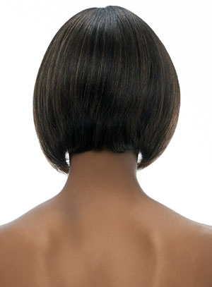 Bob Hairstyle Full Bang Short Straight Synthetic Capless Wigs about 10 Inches for Black Women