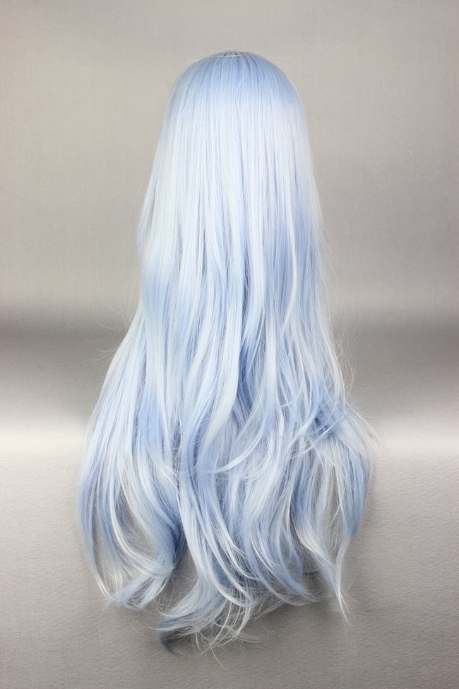 Long Deep Wave Light Blue Cosplay Wig