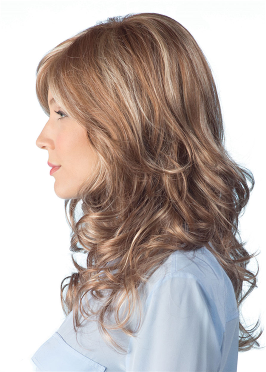 Women's Long Wavy Synthetic Hair Capless Wigs 20Inch