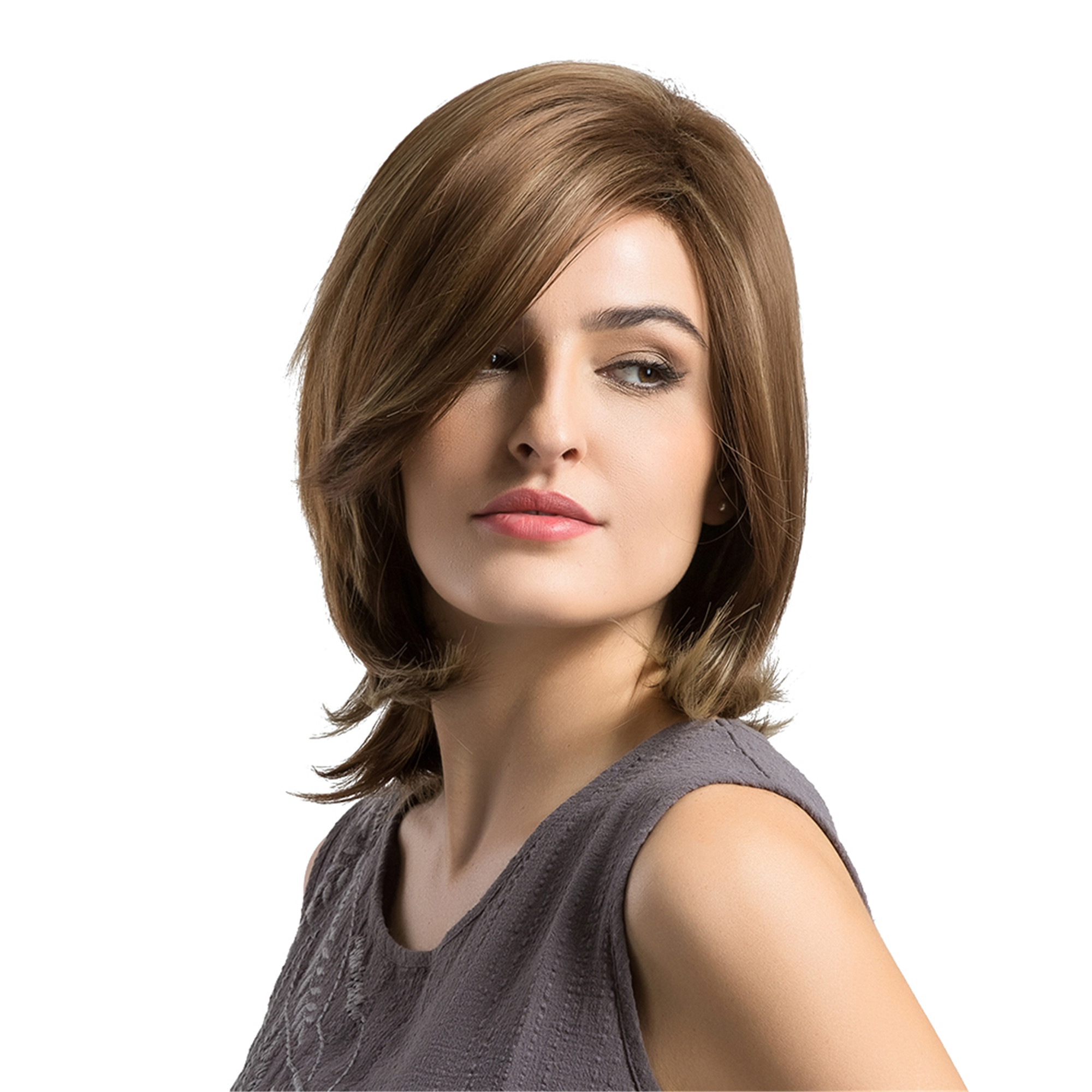 Shoulder Length Bob Style Synthetic Capless Women Wigs