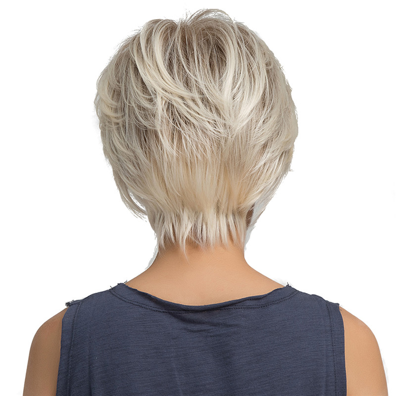 Short Straight Pixie Cut Layered Synthetic Women Wigs