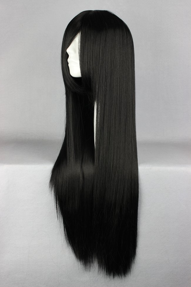 Shana Hairstyle Long Straight Black Cosplay Wigs 30 Inches