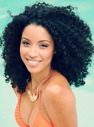 Hair Weft Black Women 100% Human Hair Kinky Curly Hair Extensions 1PC