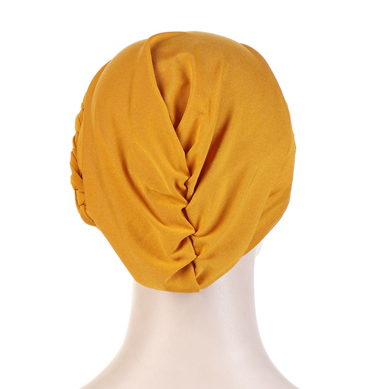 Beads Pure Colour Turban For Women