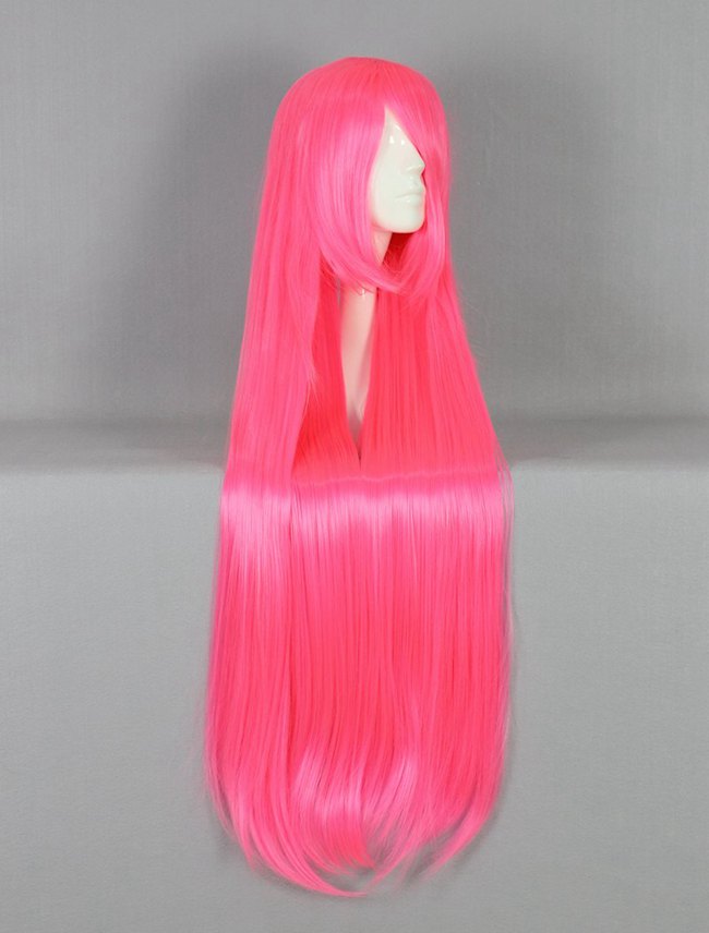 Long Straight Versatile Pink Cosplay Wig 30 Inches