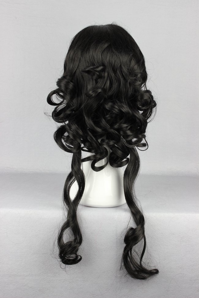Japanese Lolita Style Black Color Cosplay Wigs 26 Inches