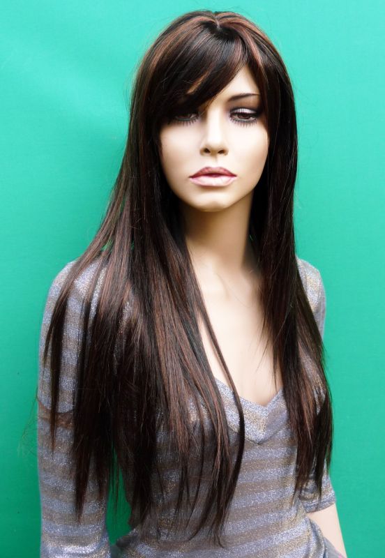 Fascinating Long Silky Straight Heat Resistant Synthetic Wig 24 Inches