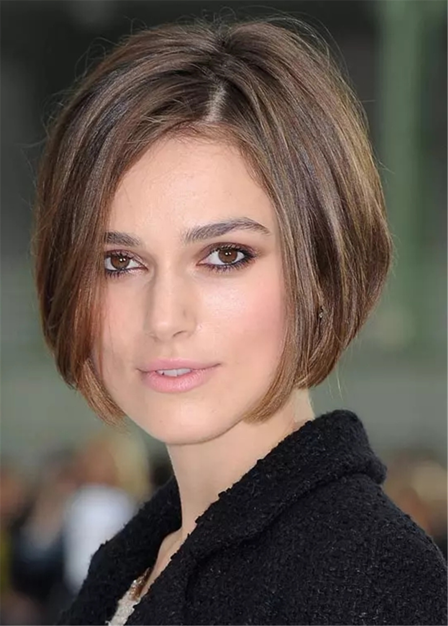 The Midi Bob Short Synthetic HairStraight Lace Front Cap Wig 12 inches