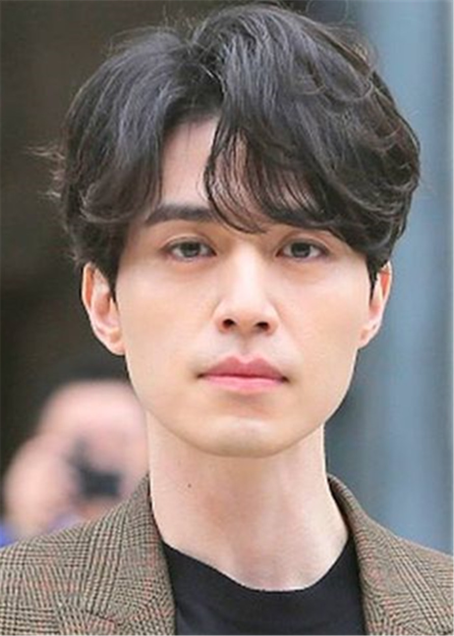 Korean Popular Men's Hairstyle Short Staight Human Hair Full Lace Cap