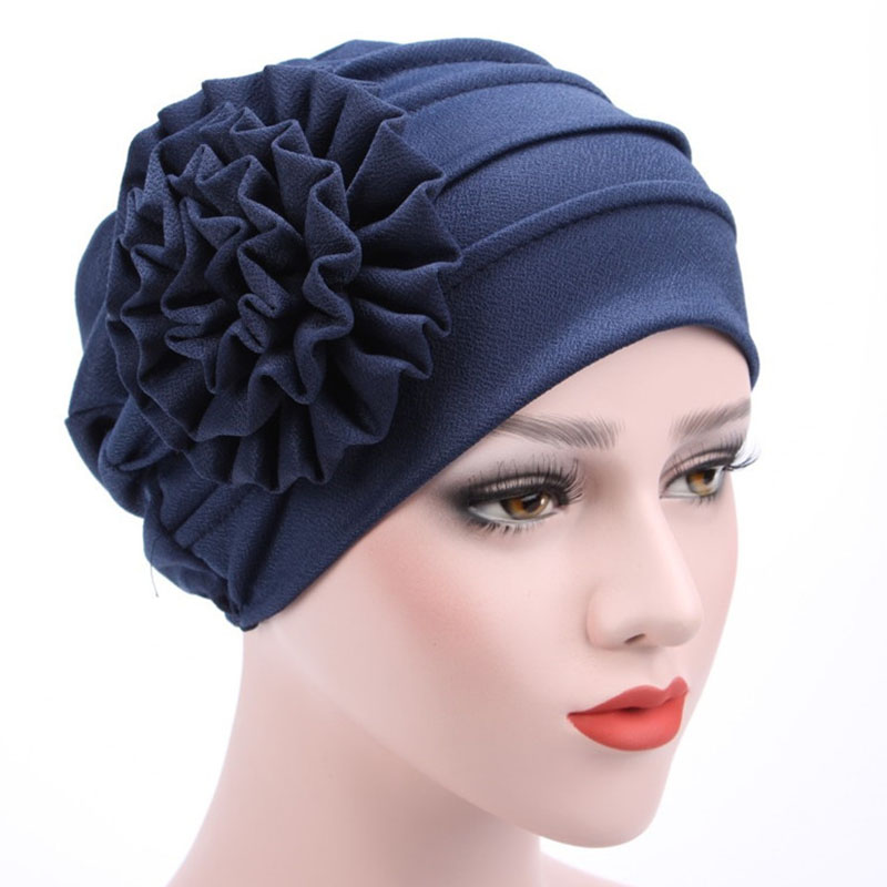 Pure Colour Women Flower Turban