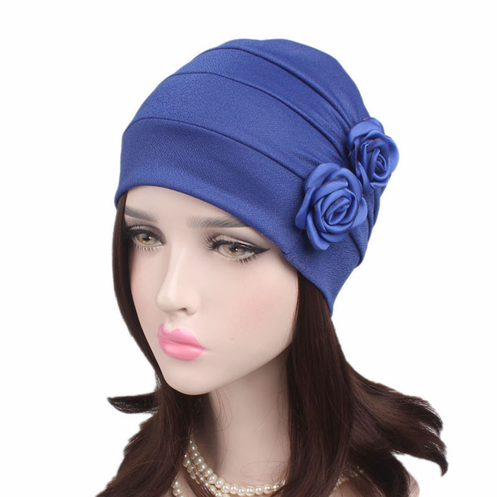 Women's Cotton Casual Style Plain Pattern Skullies & Beanies Brimless Dome Crown Hats HeadCover