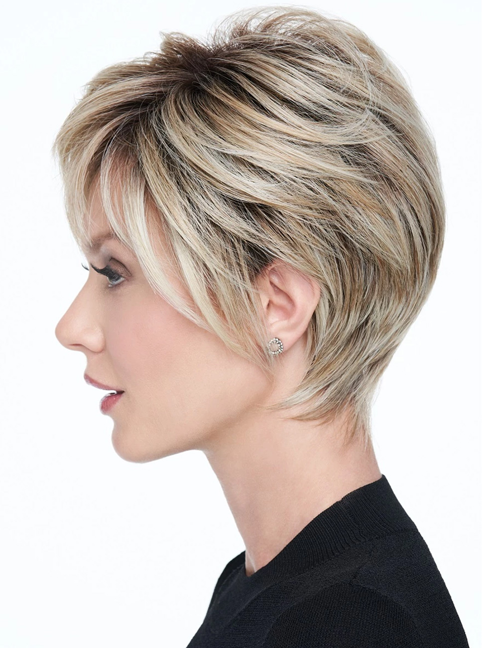 Short Pixie Cut Hairstyle Synthetic Straight Women Wigs 8Inches