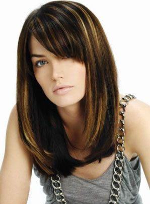 Hight Quality Mid-length Straight Lob Hairstyle Capless Synthetic Wigs 14 Inches